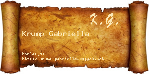 Krump Gabriella névjegykártya