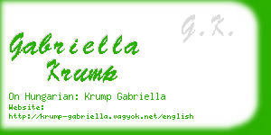 gabriella krump business card